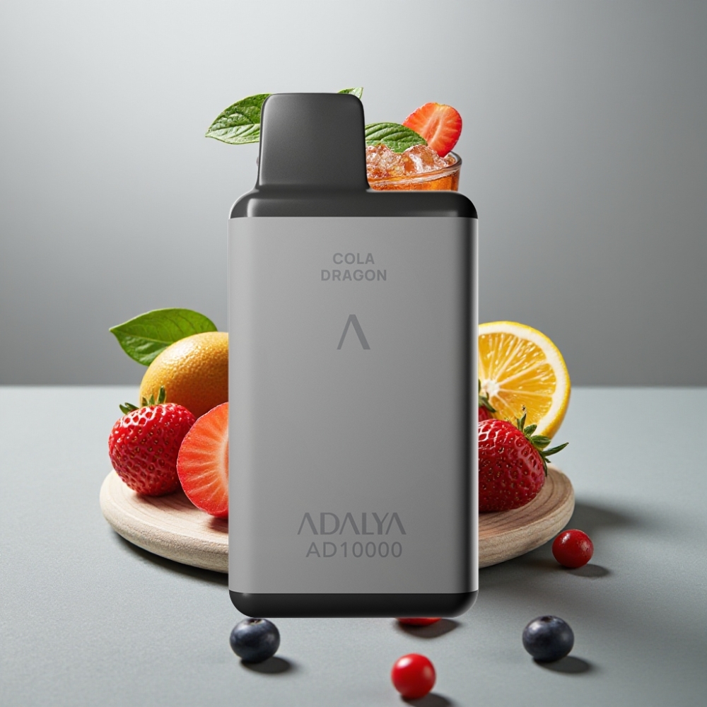Adalya AD 10000 Puffs Disposable Vape Dragão Cola Space Gray USB-C 14ml