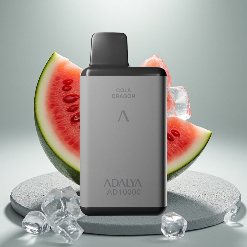 Adalya AD 10000 Puffs Disposable Vape Melancia Gelada, Space Gray, USB-C