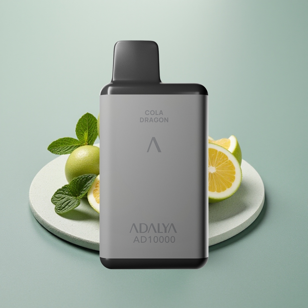 Adalya AD 10000 Puffs Disposable Vape Ponto de Menta Cinza Espacial USB-C