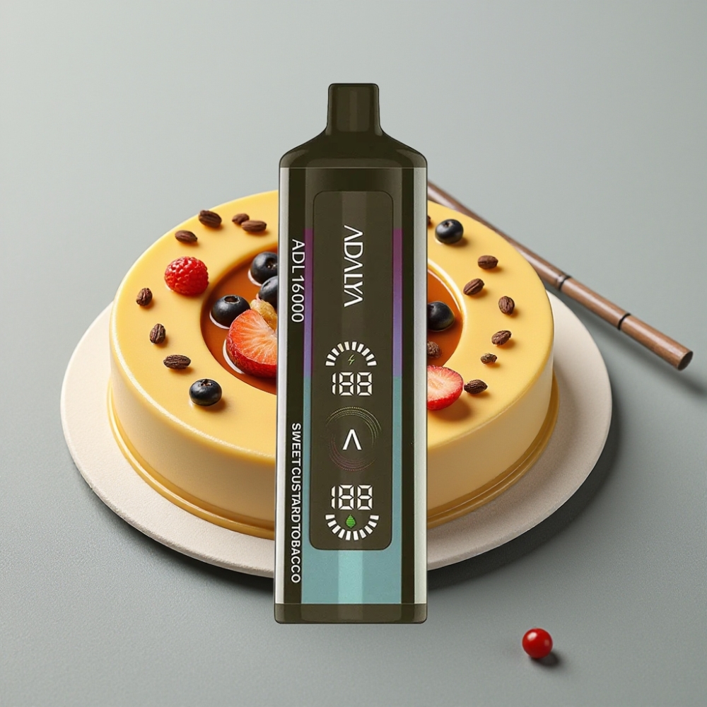 Adalya ADL 16000 PRO Puffs Disposable Vape Aço Pintado Cremoso Doce Tabaco Tela Digital