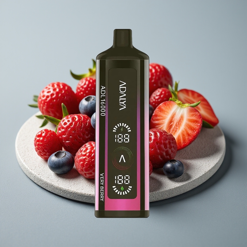 Adalya ADL 16000 PRO Puffs Disposable Vape Fruta Silvestre Tela Digital USB-C