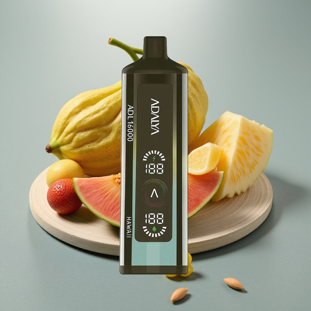 Adalya ADL 16000 PRO Puffs Disposable Vape Havaí com Tela Digital e Bobina Smart Mesh