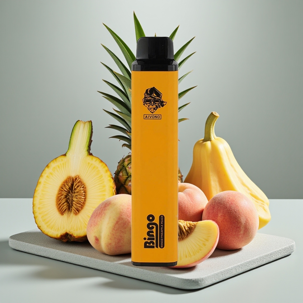 Aivono AIM BINGO 4000 Puffs 10mL 1000mAh Sabor Abacaxi Pêssego Wango