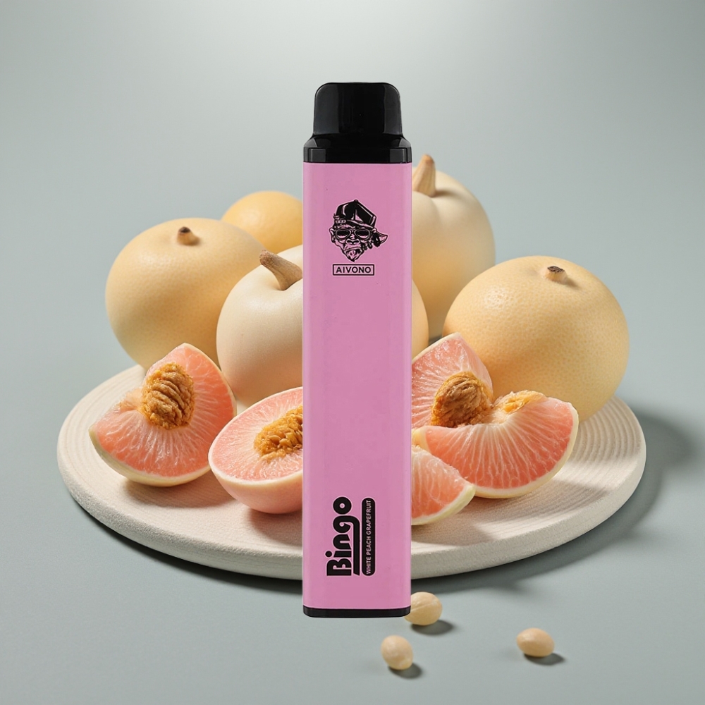 Aivono AIM BINGO 4000 Puffs 10mL Recarregável Pêssego Branco Grapefruit