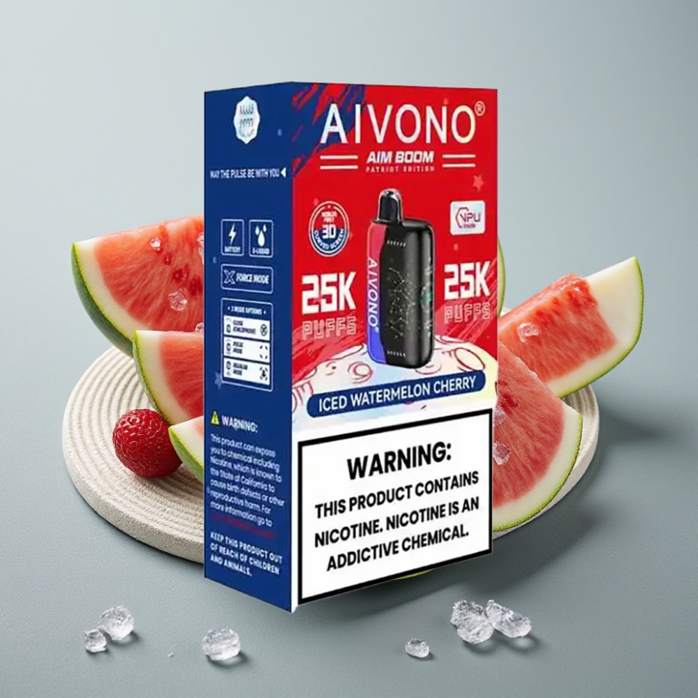 Aivono AIM BOOM 25000 Puffs 28ml 650mah Tipo-C Melancia Cereja Gelo