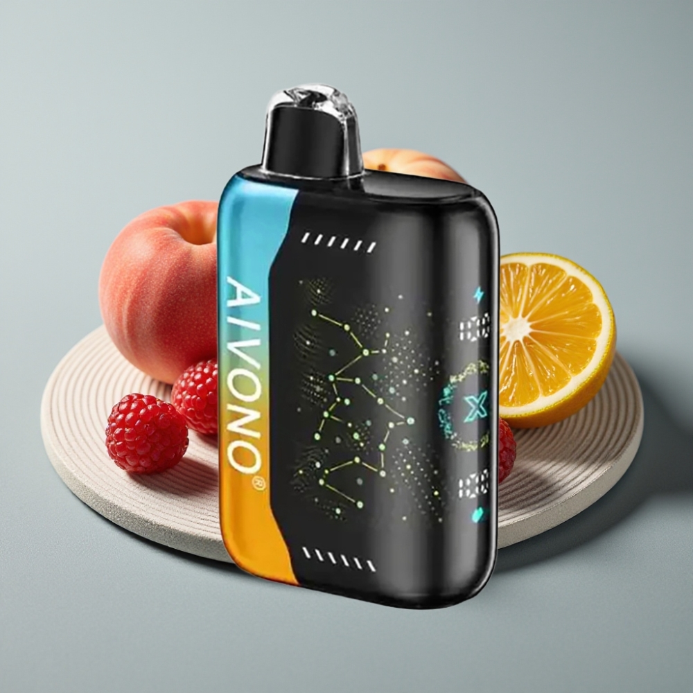 Aivono AIM BOOM 25000 Puffs 28ml Framboesa Pêssego Lima 650mAh Type-C