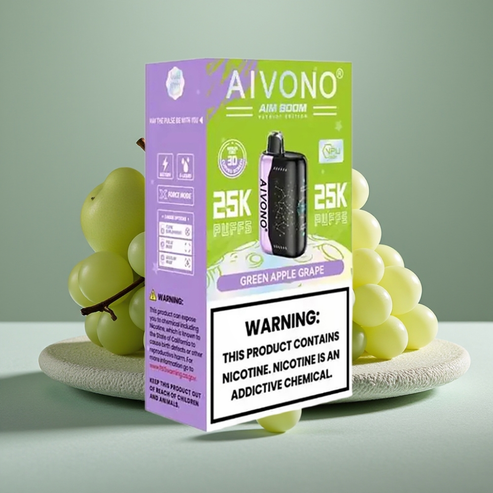 Aivono AIM BOOM 25000 Puffs 28ml Maçã Verde Uva Tipo-C 650mAh vape Portugal