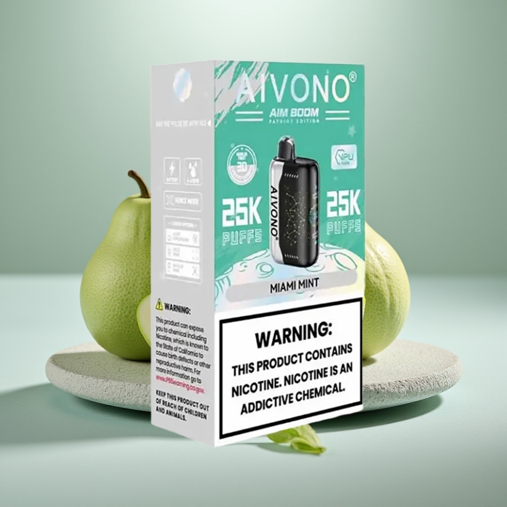 Aivono AIM BOOM 25000 Puffs 28ml Miami Menta Tipo-C 650mAh vape Portugal