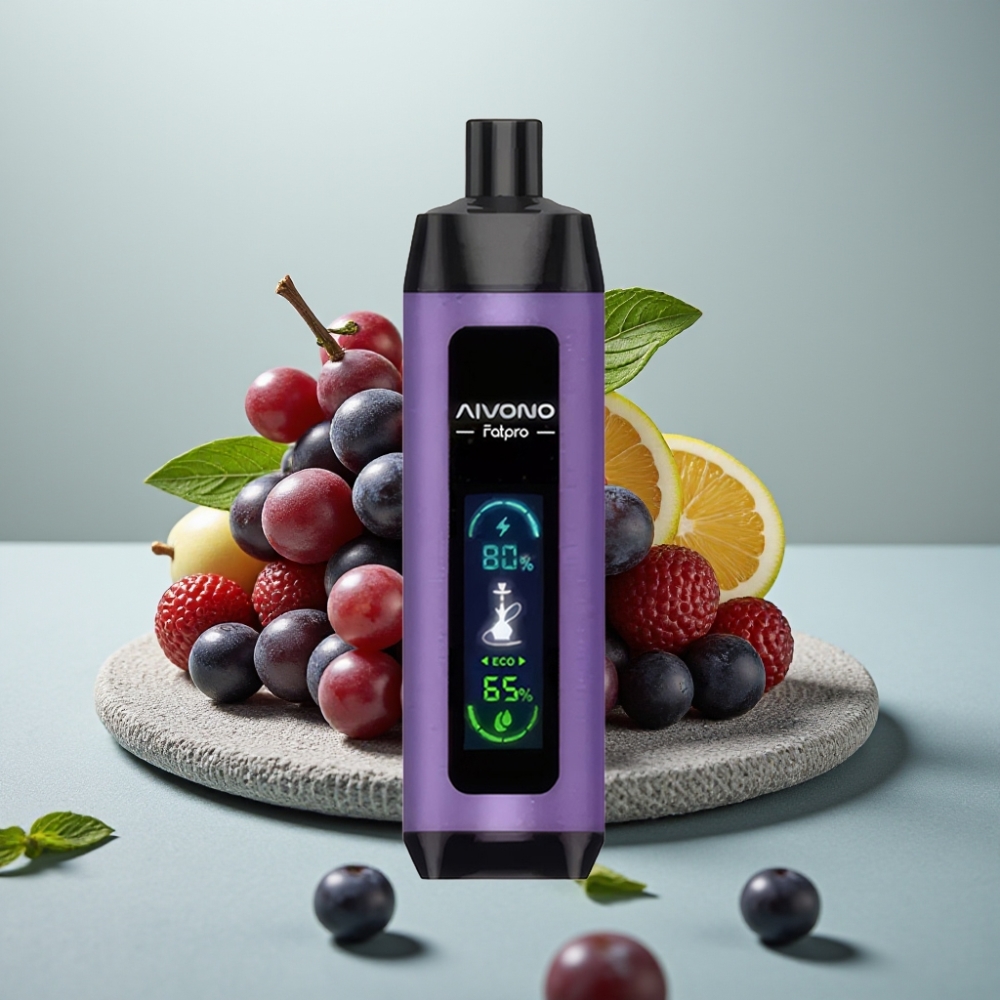 Aivono AIM FATPRO 22000 Puffs 28ml Uva Hortelã 5% Nicotina 600mAh Recarregável