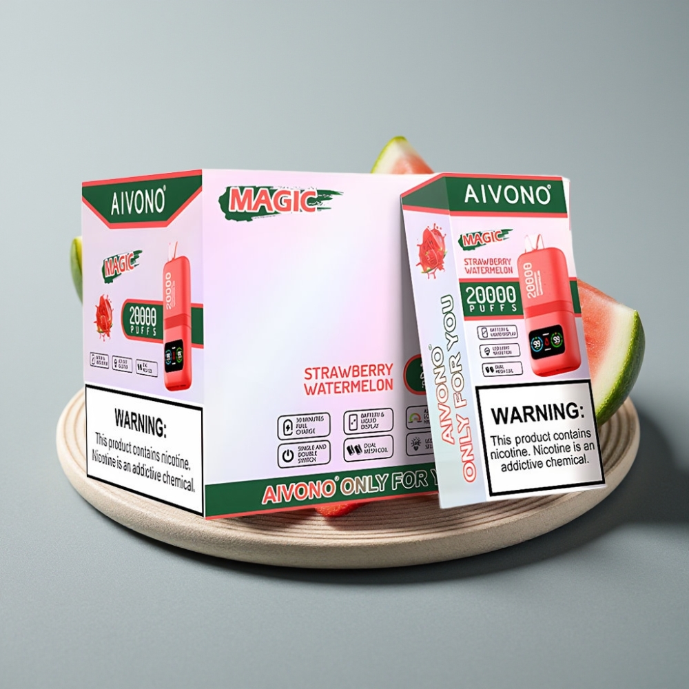 Aivono AIM MAGIC 20000 Puffs 26ml Morango Melancia Tipo-C Recarregável