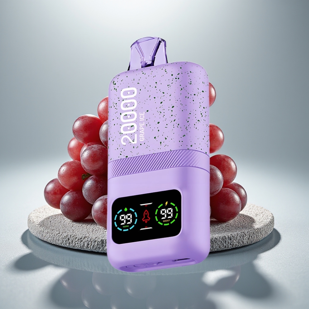 Aivono AIM MAGIC 20000 Puffs 26ml Uva Gelo Recarregável Tipo-C Dual Mesh Coils LCD