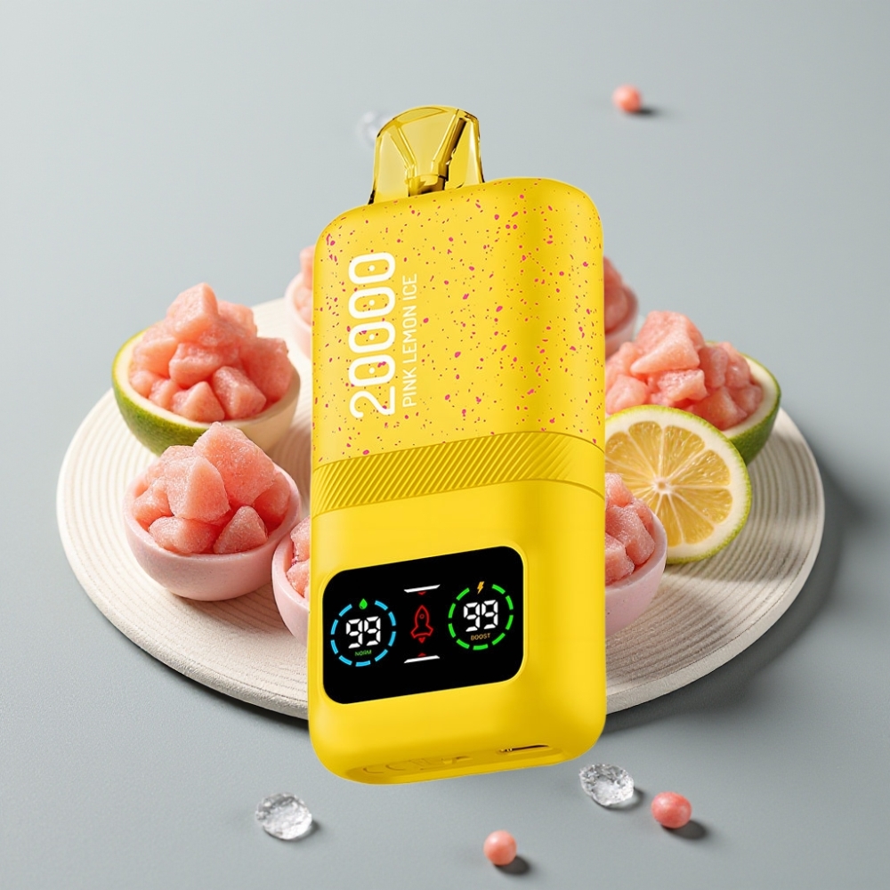 Aivono AIM MAGIC 20000 Puffs Limão Rosa Gelo Recarregável Tipo-C Dual Mesh