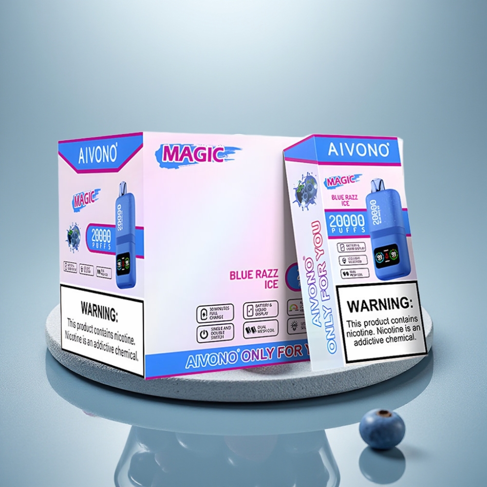 Aivono AIM MAGIC 20000 Puffs Recarregável Tipo-C 26ml Sabor Blue Razz Ice