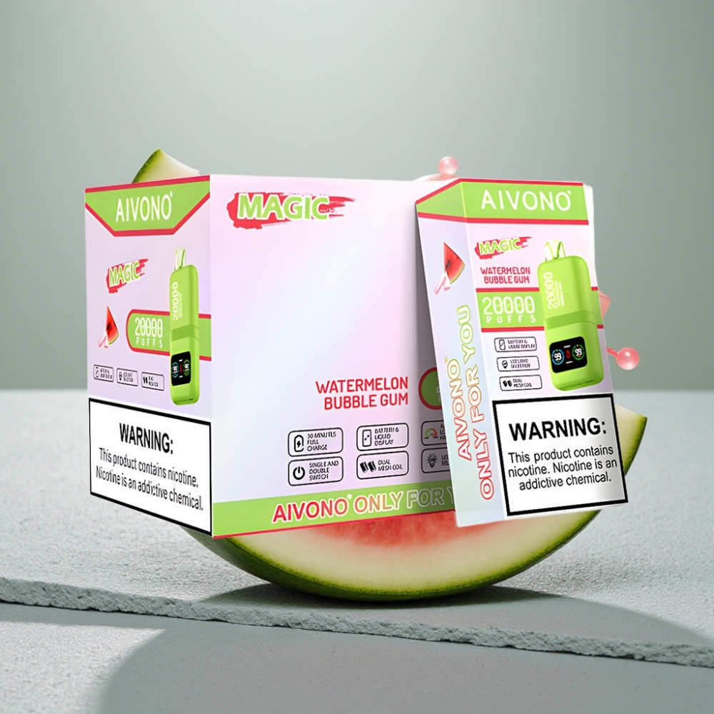 Aivono AIM MAGIC 20000 Puffs Recarregável Tipo-C Sabor Chiclete de Melancia