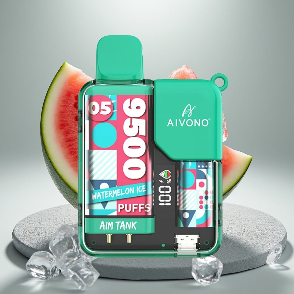 Aivono AIM-TANK 9500 Puffs 18ml 650mAh LCD Melancia Gelo vape Portugal
