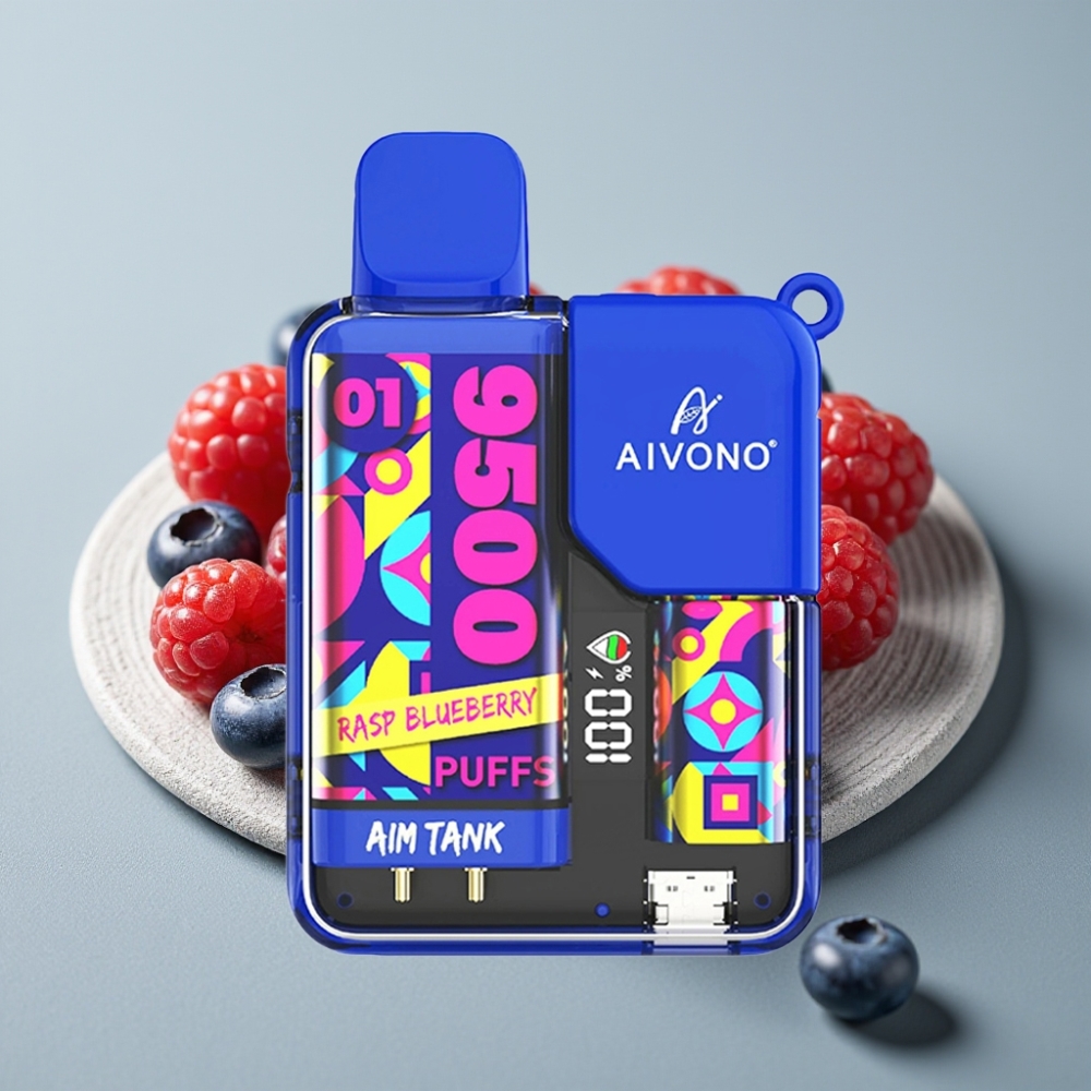 Aivono AIM-TANK 9500 Puffs 18ml LCD Framboesa Mirtilo vape Portugal