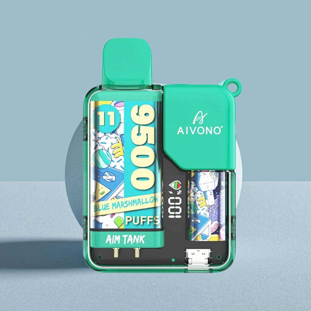 Aivono AIM-TANK 9500 Puffs 18ml LCD Marshmallow Azul vape Portugal