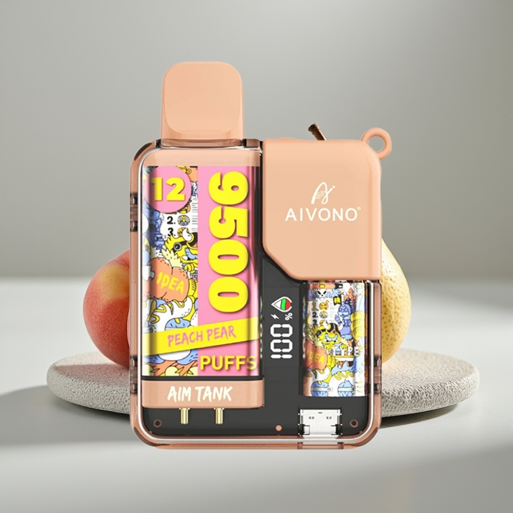 Aivono AIM-TANK 9500 Puffs 18ml LCD Pêssego Pêra vape Portugal