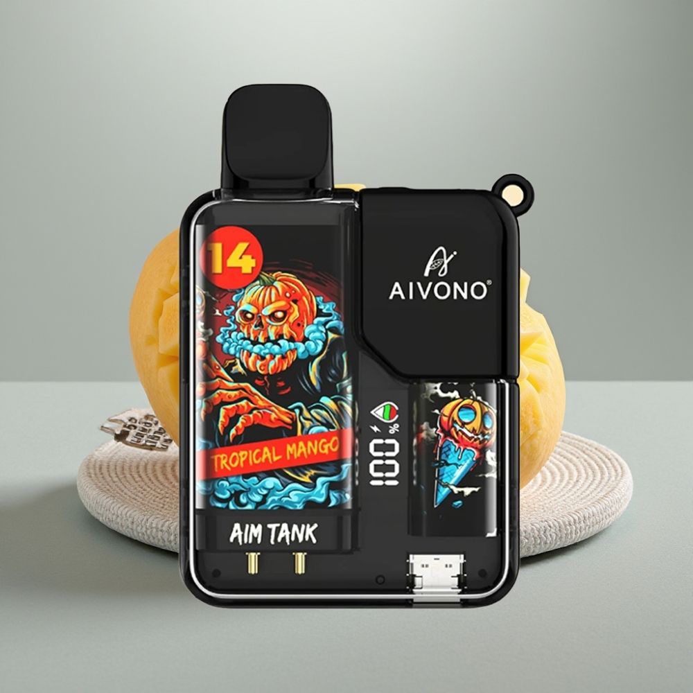 Aivono AIM-TANK 9500 Puffs 18ml LCD Tropical Mango vape Portugal