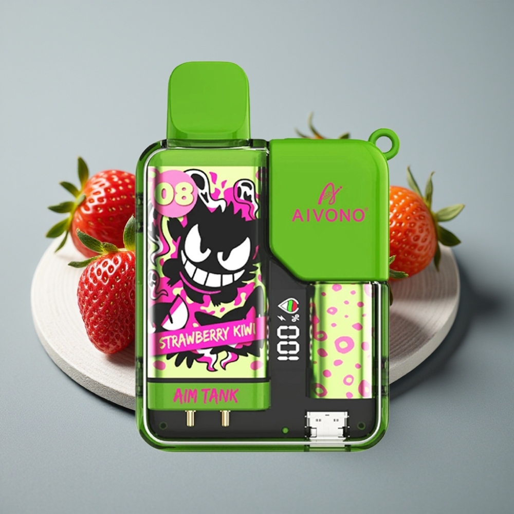 Aivono AIM-TANK 9500 Puffs 18ml Morango Liwi LCD 650mAh 1.2ohm vape Portugal