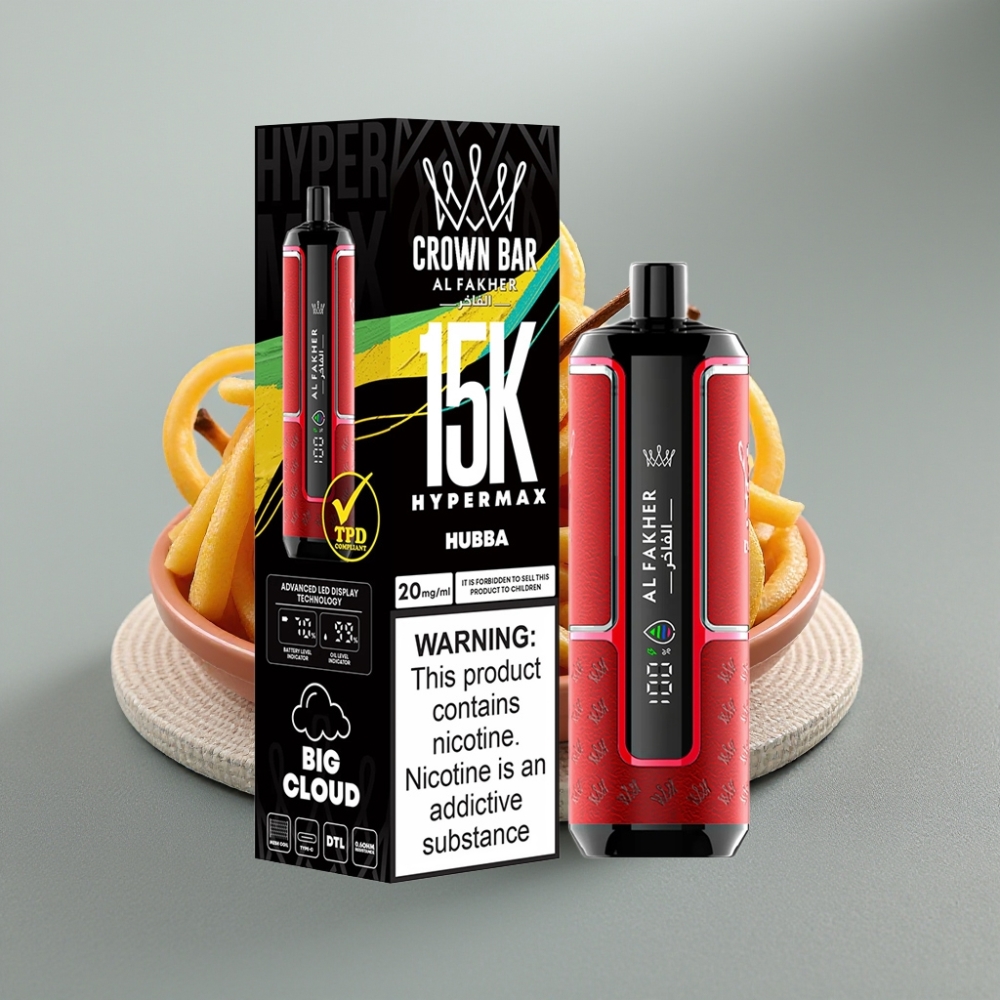 Al Fakher Crown Bar 15K Hypermax 22ml 600mAh Tipo-C DTL 6mg/ml Hubba