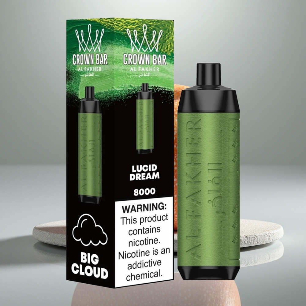 Al Fakher Crown Bar 8000 Crystal 18ml 5mg Sonho Lúcido vape Portugal