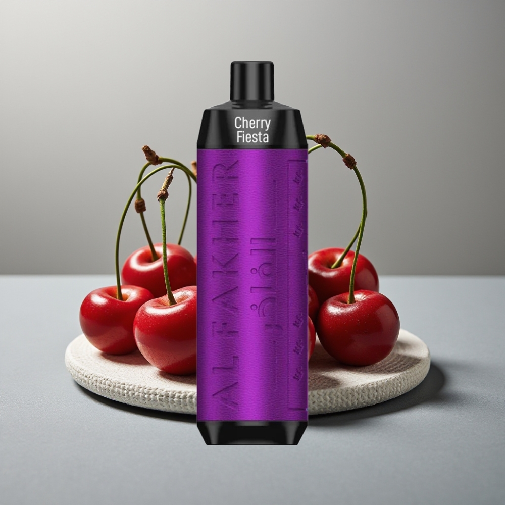 Al Fakher Crown Bar 8000 Crystal Descartável Cherry Fiesta, 18ml, 5mg, USB-C