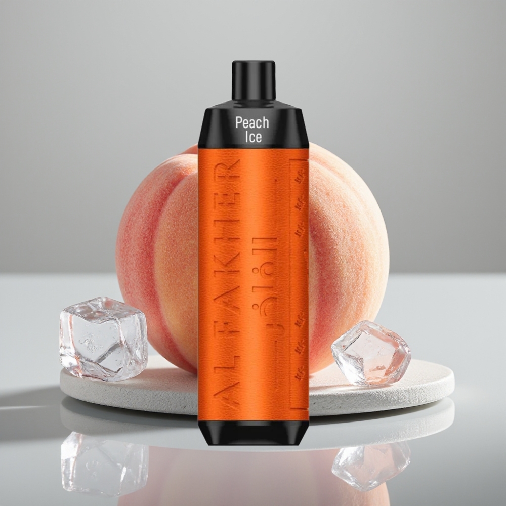 Al Fakher Crown Bar 8000 Crystal Descartável Pêssego Gelo – 18ml, 5mg, USB-C