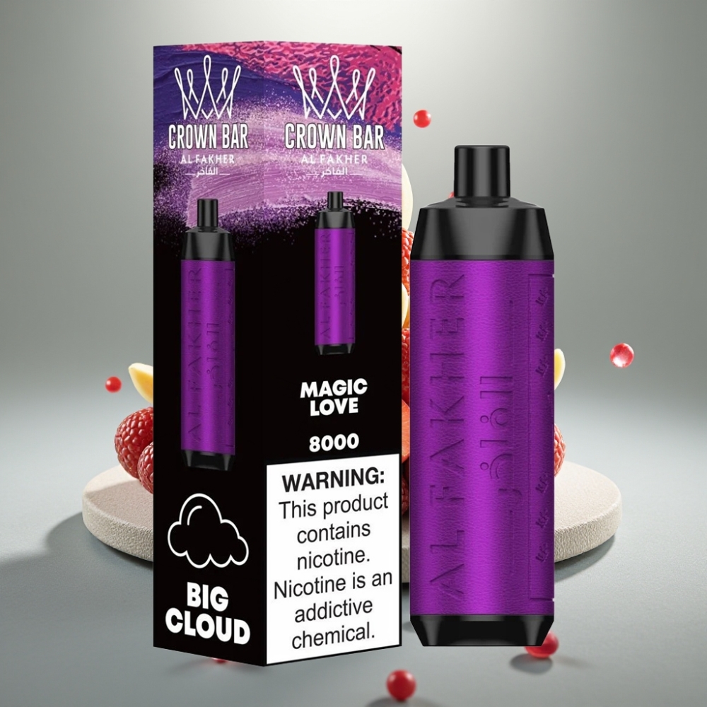 Al Fakher Crown Bar 8000 Crystal Disposable Vape 18ml Amor Mágico vape Portugal