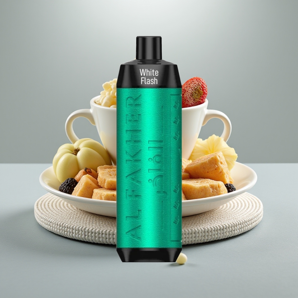 Al Fakher Crown Bar 8000 Crystal Disposable Vape Branco Relâmpago - 18ml, 5mg