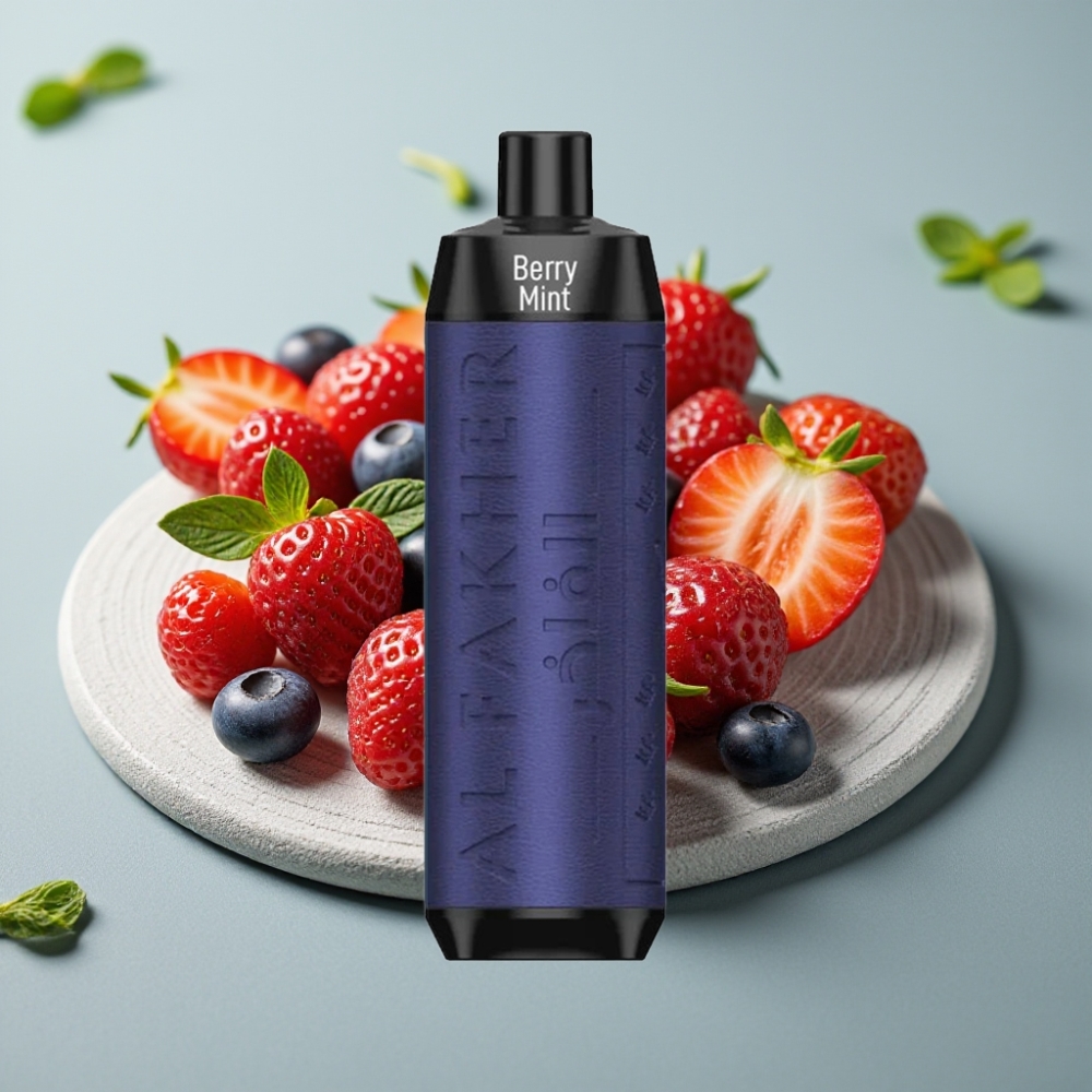 Al Fakher Crown Bar 8000 Crystal Disposable Vape Menta com Frutas Vermelhas - 18ml, 5mg, 600mAh