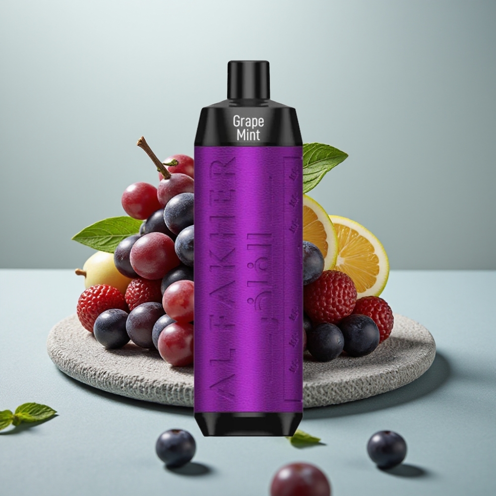 Al Fakher Crown Bar 8000 Crystal Uva Hortelã 18ml 5mg 600mAh USB-C