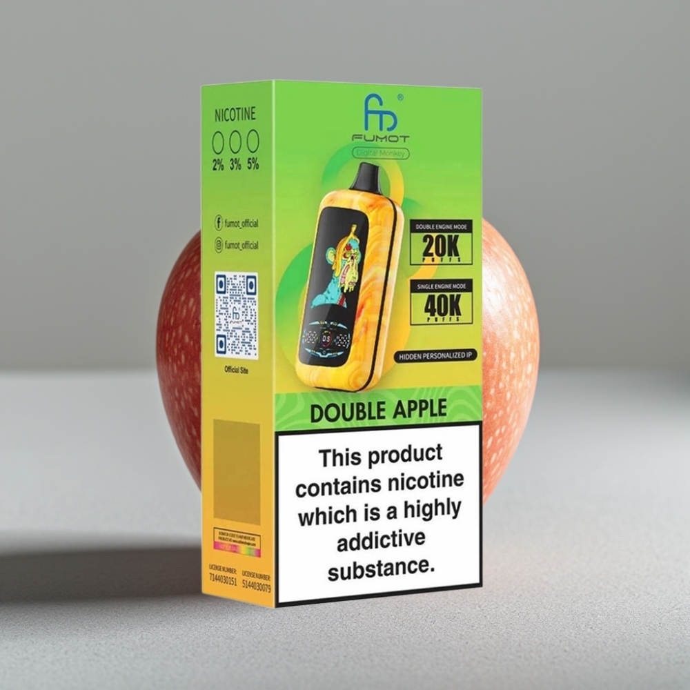 Fumot Digital Monkey 40000 Puffs Dual Engine Dual Mesh Coil 850MAH Type-C Double Apple
