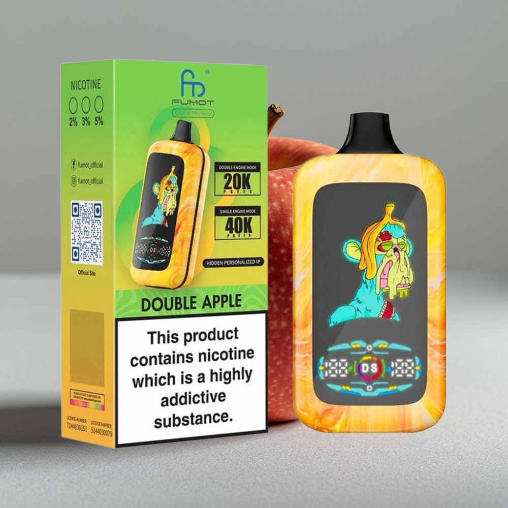 Fumot Digital Monkey 40000 Puffs Dual Engine Dual Mesh Coil 850MAH Type-C Double Apple