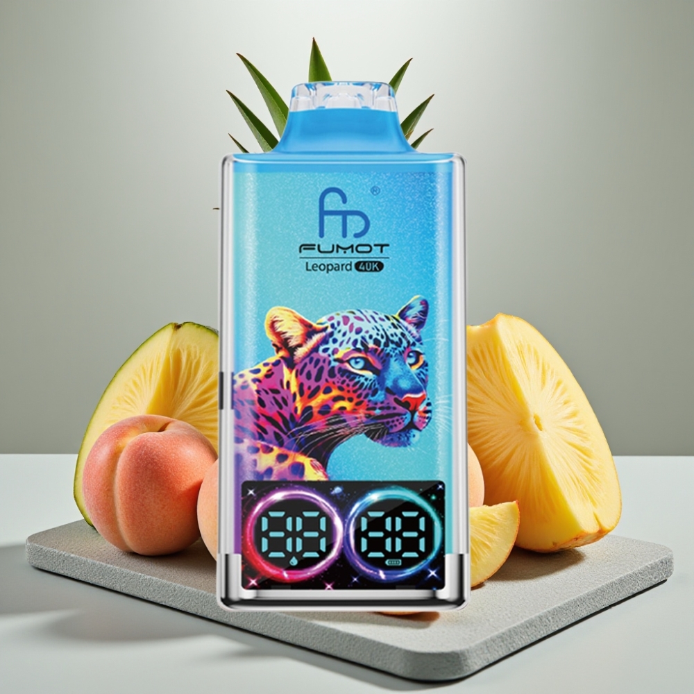 Fumot Leopard 40K Puffs 0-5% Nicotine 700mAh Dual Mesh Peachy Mango Pineapple