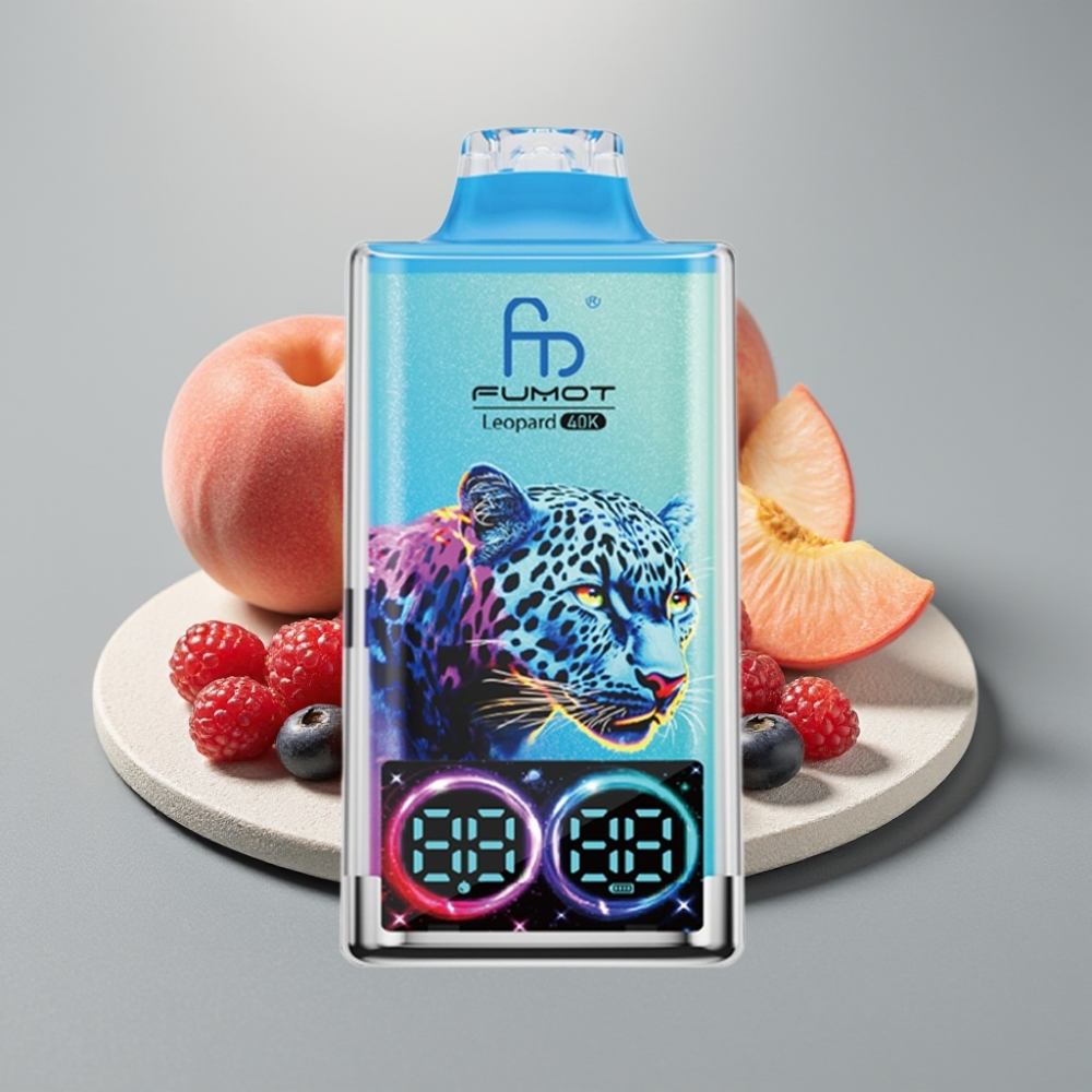 Fumot Leopard 40K Puffs 700mAh Dual Mesh Type-C Pêssego Amora vape Portugal
