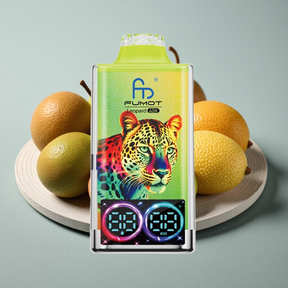 Fumot Leopard 40K Puffs Disposable Vape 700mAh Dual Mesh Kiwi Maracujá Goiaba Type-C
