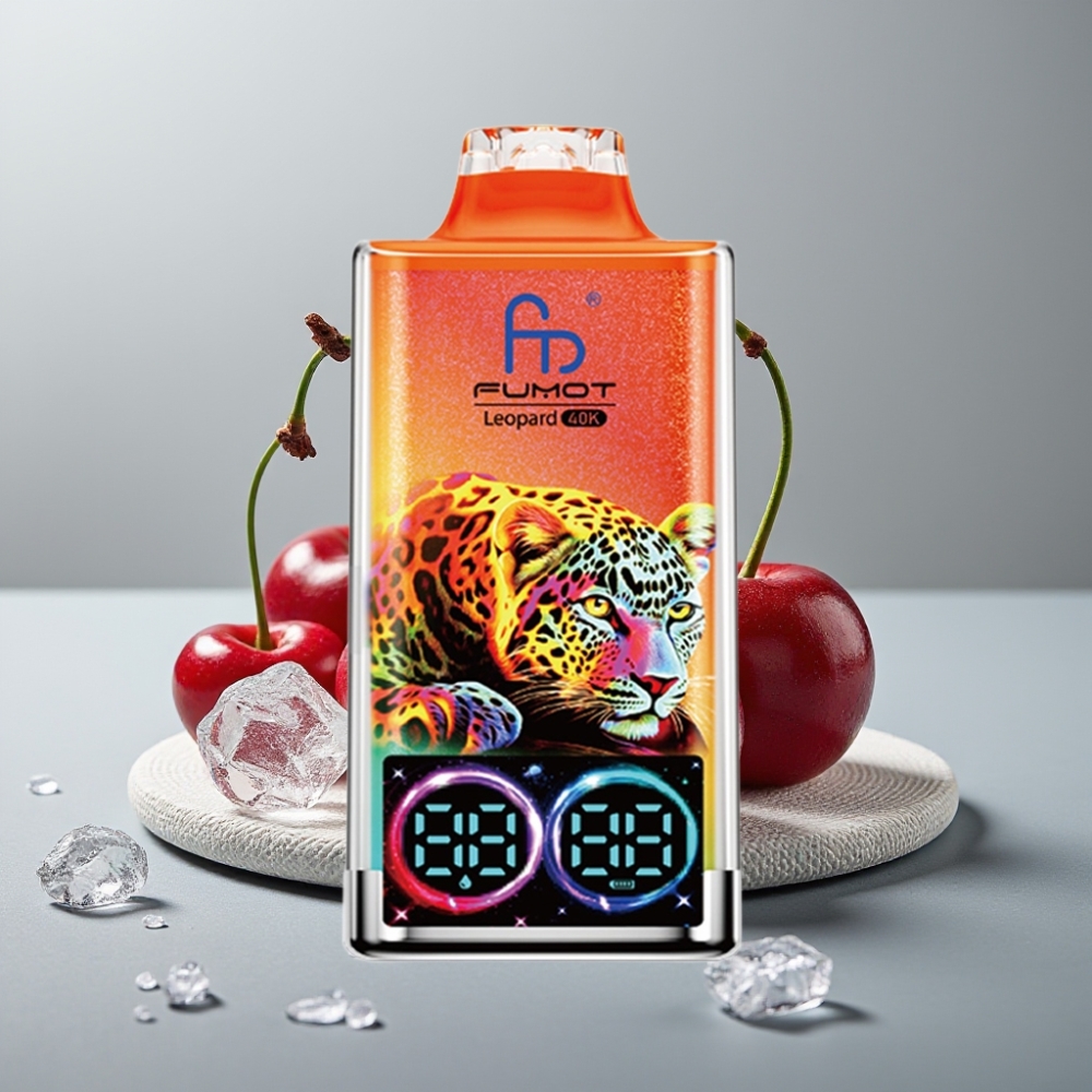 Fumot Leopard 40K Puffs Dual Mesh Tipo-C 700mAh Gelo Cereja vape Portugal