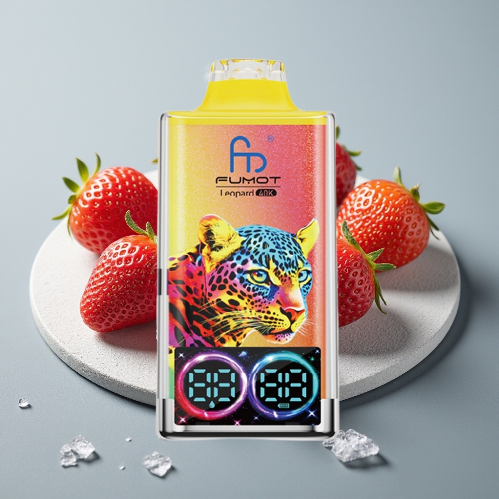 Fumot Leopard 40K Puffs Strawberry Ice 0%-5% Nicotine 700mAh Dual Mesh Type-C