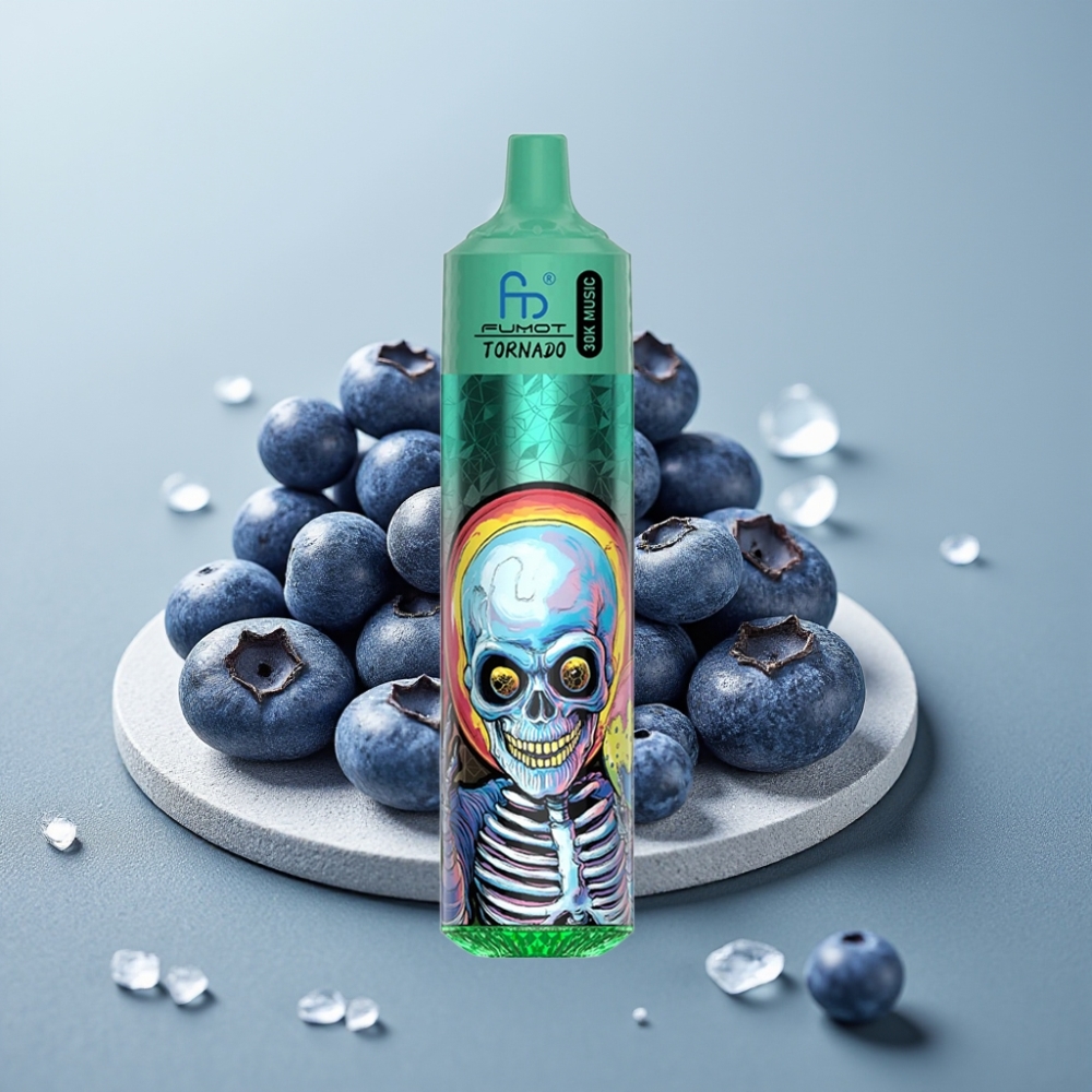Fumot RandM Tornado 30000 Puffs 30mL 5% Gelado de Mirtilo LED 600mAh