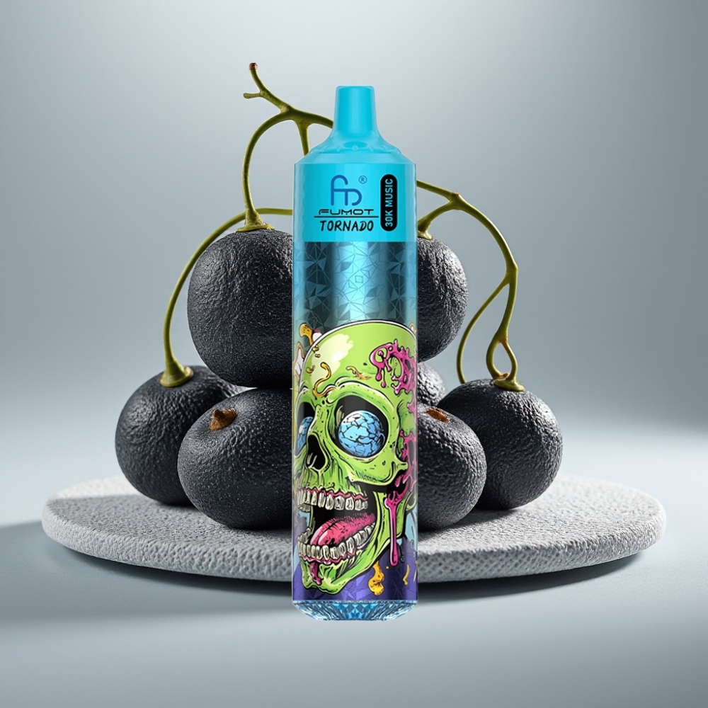 Fumot RandM Tornado 30000 Puffs 30mL 5% Gelo Negro LED 600mAh vape Portugal