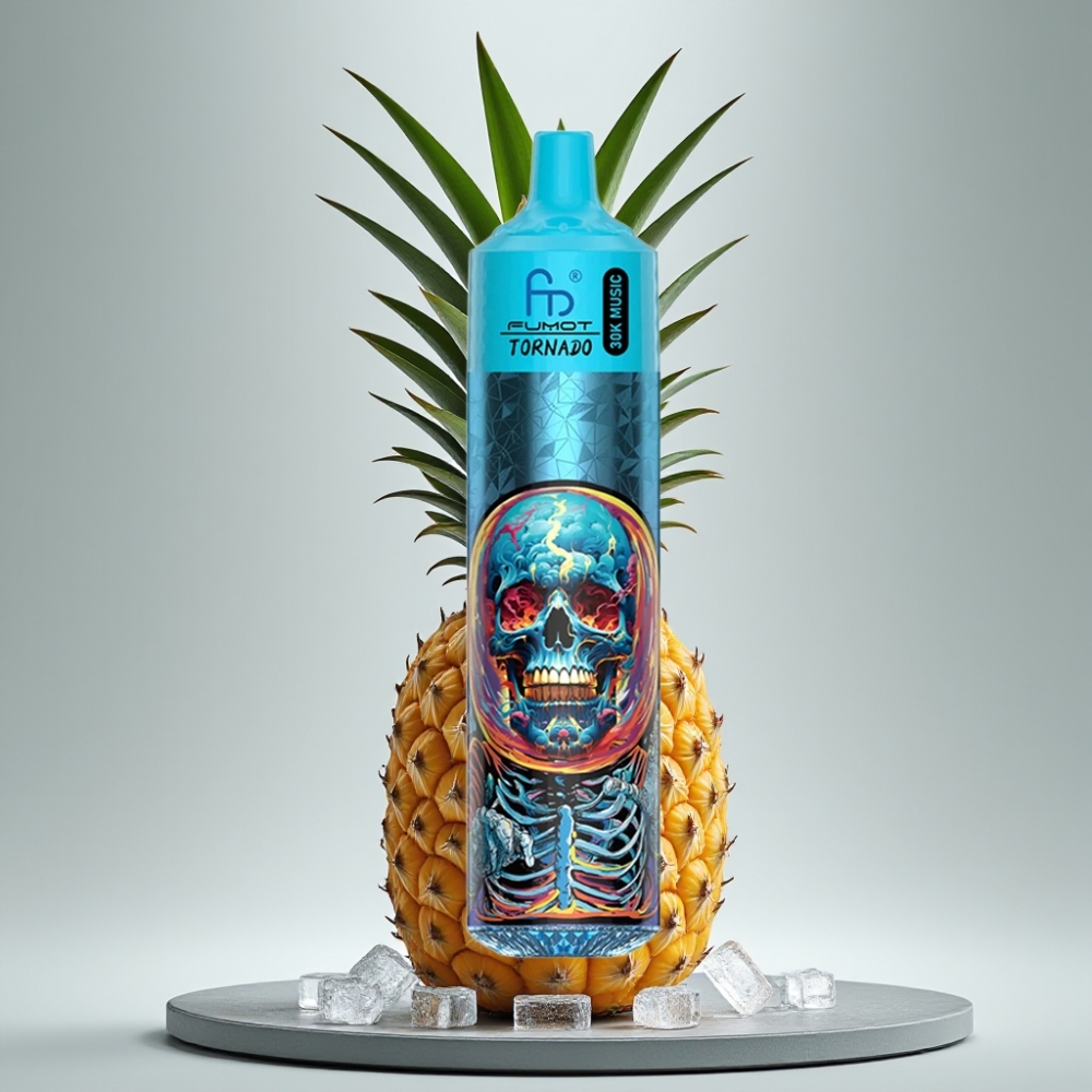 Fumot RandM Tornado 30000 Puffs 30mL 5% LED Abacaxi Gelo vape Portugal