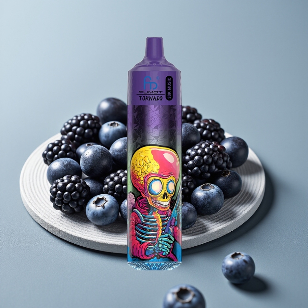 Fumot RandM Tornado 30000 Puffs 30mL 5% LED Mirtilo Amora vape Portugal