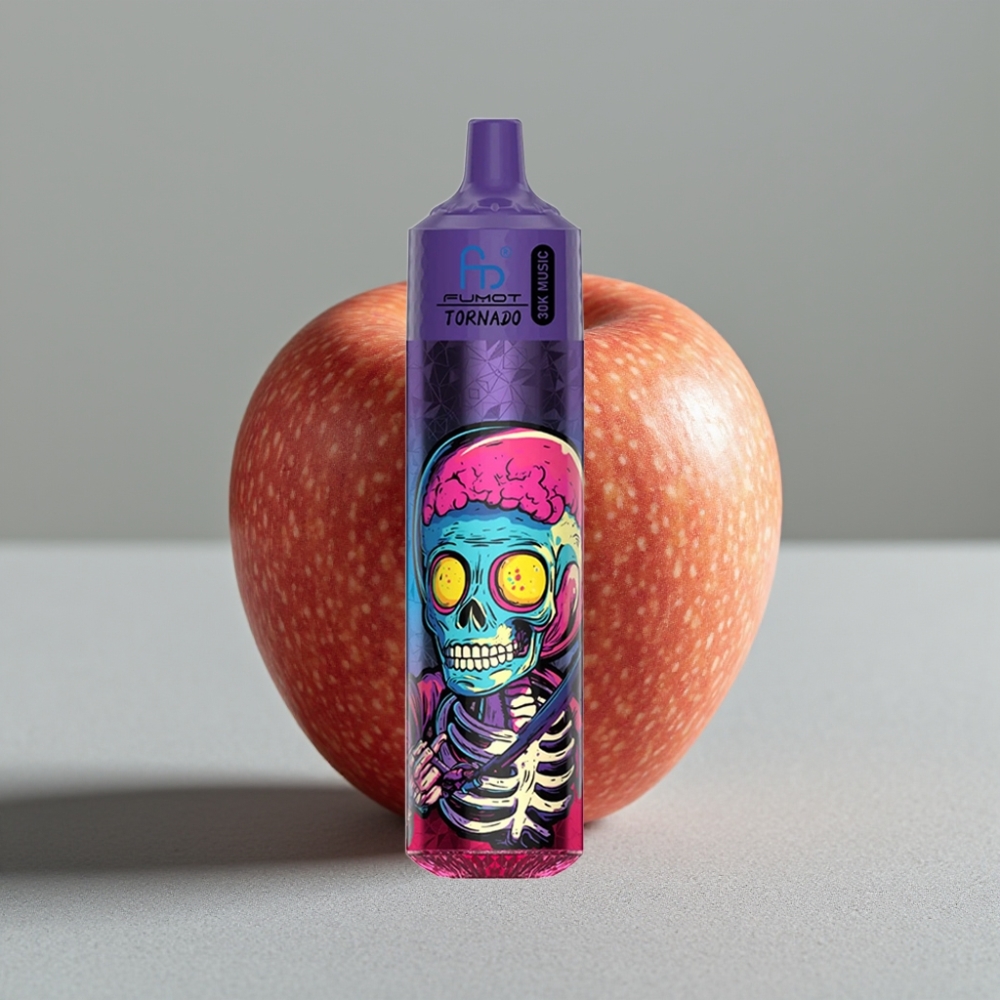 Fumot RandM Tornado 30000 Puffs 30mL 5% Maçã Tripla LED 600mAh vape Portugal