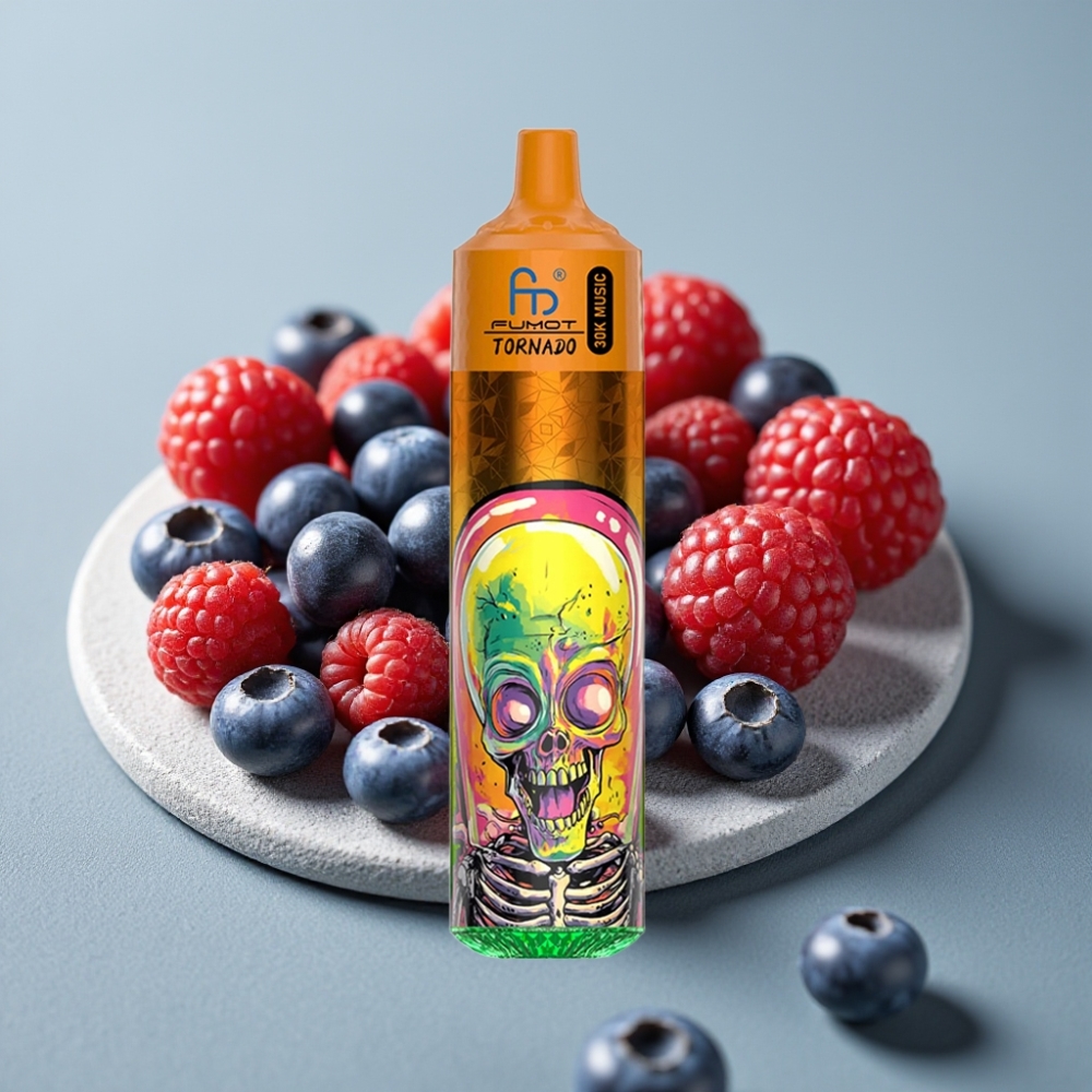 Fumot RandM Tornado 30000 Puffs 30mL 5% Mirtilo Framboesa LED 600mAh