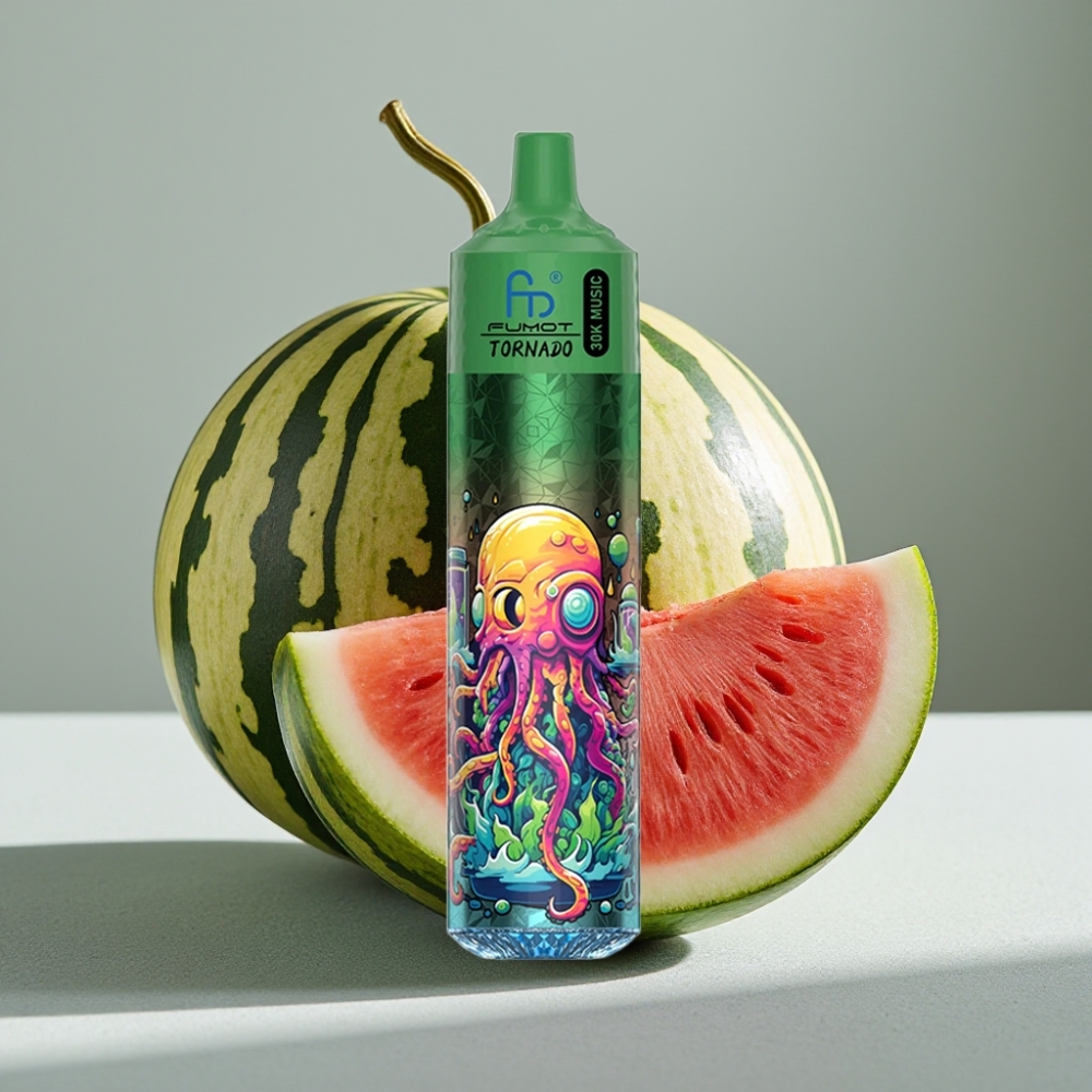 Fumot RandM Tornado 30000 Puffs 30mL Melancia Melão 5% LED 600mAh vape Portugal