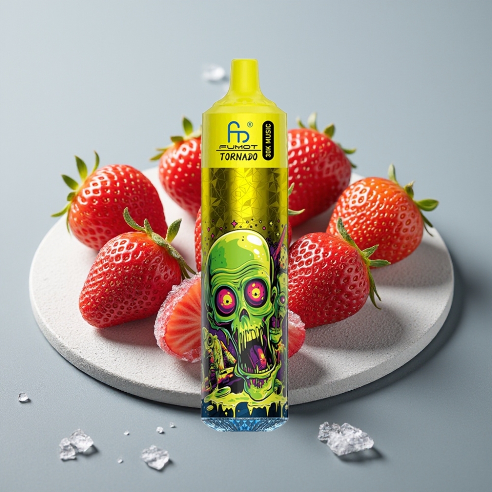 Fumot RandM Tornado 30000 Puffs 30mL Morango Gelo 5% 600mAh LED vape Portugal