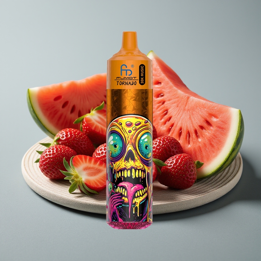 Fumot RandM Tornado 30000 Puffs Morango Melancia 30mL 5% LED vape Portugal