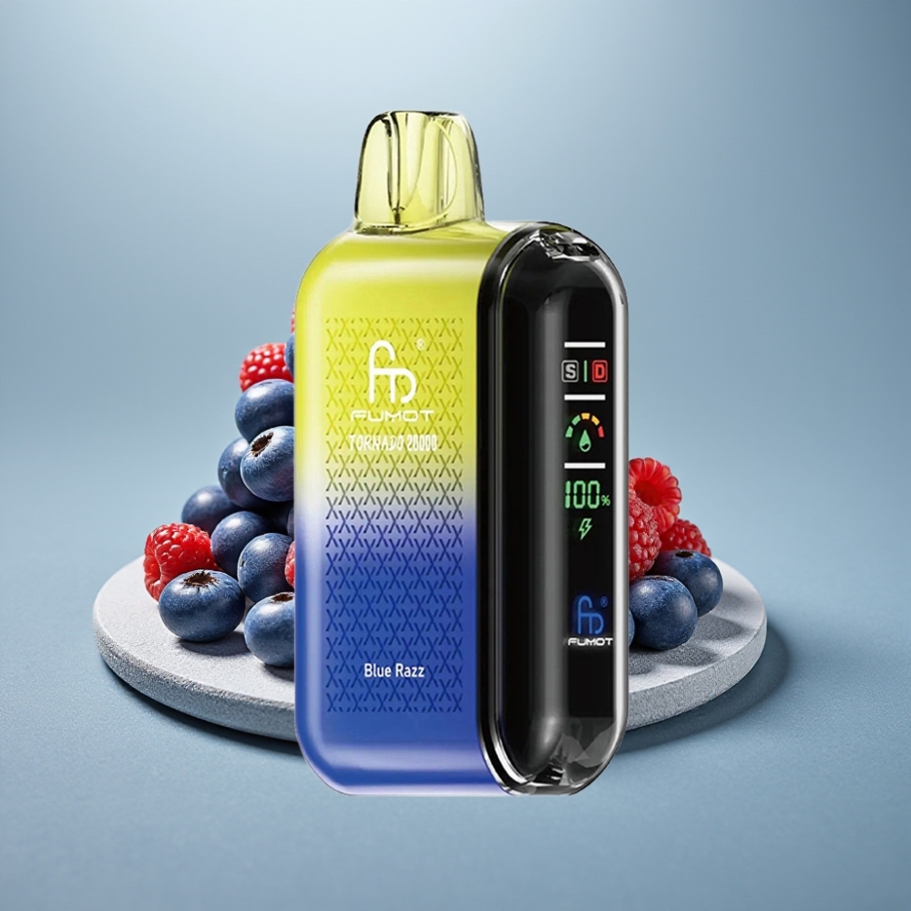 Fumot Tornado 20000 Puffs Dual Mesh 20ml Blue Razz Recarregável vape Portugal