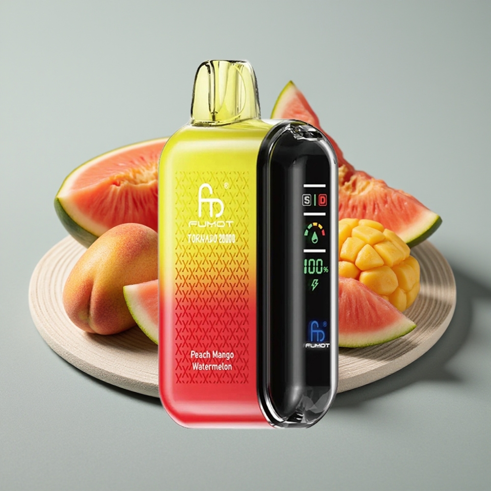 Fumot Tornado 20000 Puffs Dual Mesh 20ml Pêssego Manga Melancia vape Portugal